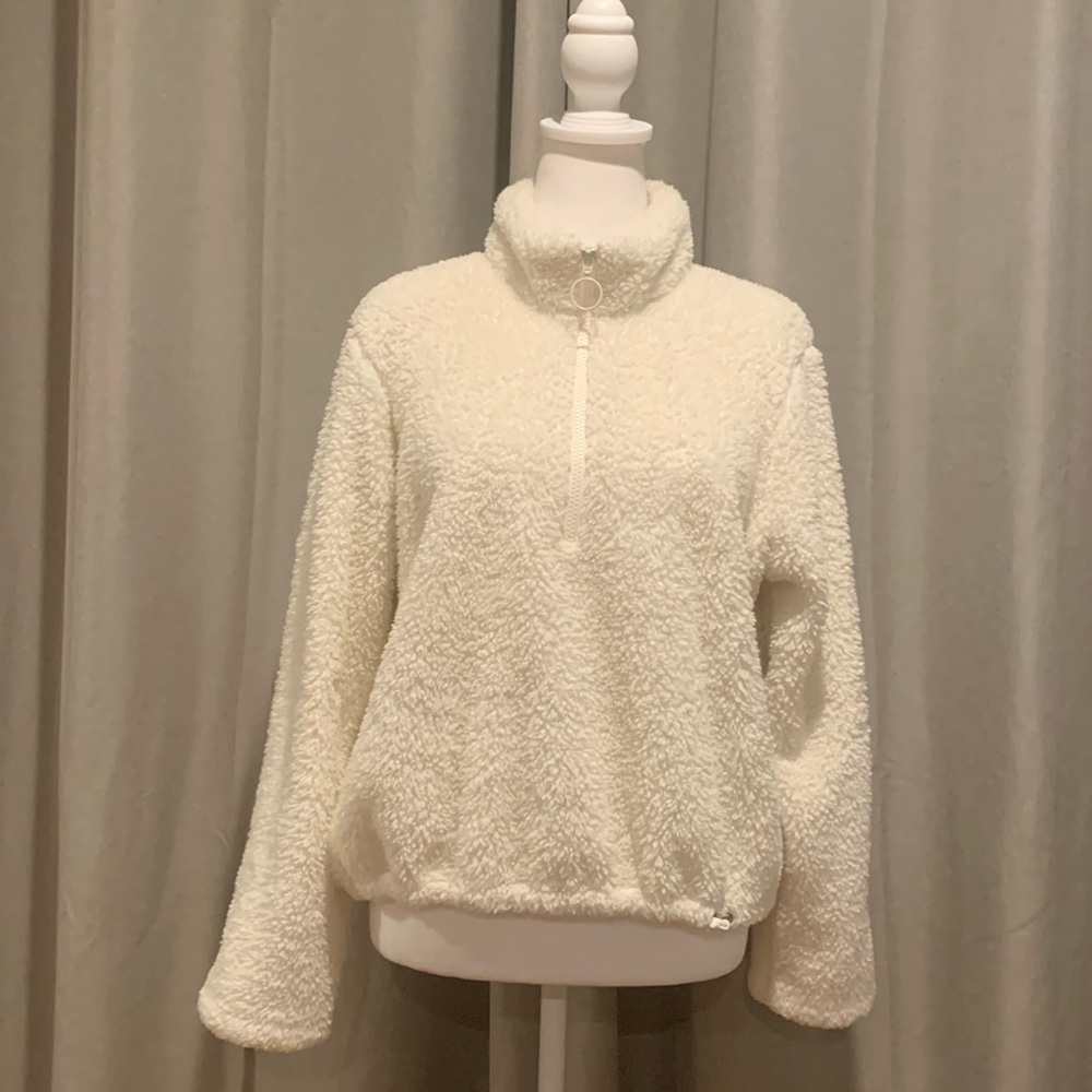 Vince Camuto Fleece Quarter Zip Pullover Jacket Size Large